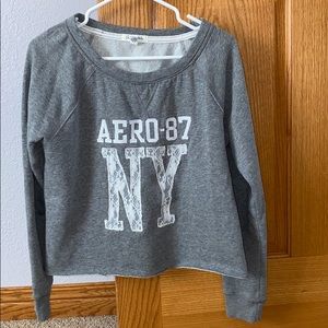 Aeropostale Crop Crew-neck Sweatshirt